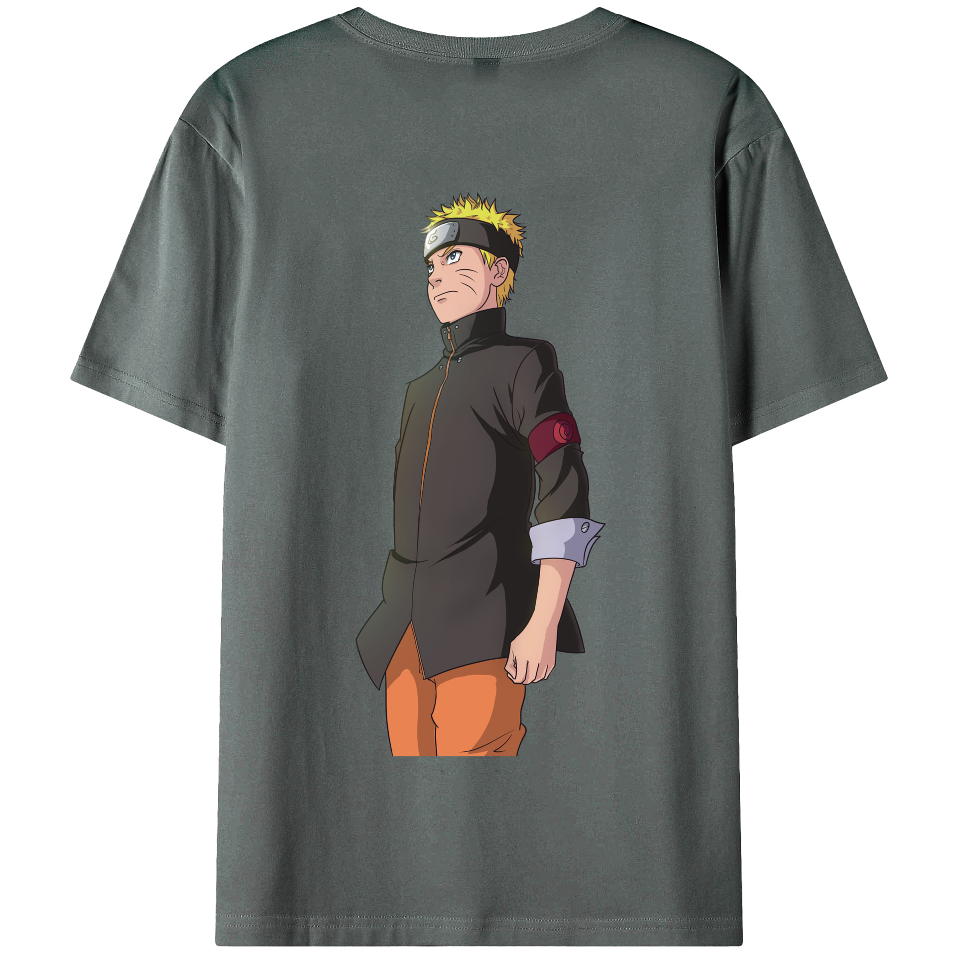 （画像用） NARUTO -ナルト- うずまき ナルト Uzumaki Naruto 綿100％半袖Tシャツ（背面プリント）